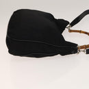 GUCCI Hand Bag Canvas Nylon 2Set Black Beige Auth ti3418-4
