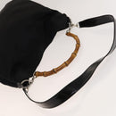 GUCCI Hand Bag Canvas Nylon 2Set Black Beige Auth ti3418-5