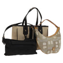 GIVENCHY BALLY Shoulder Bag Canvas 3Set Black Beige Auth ti3419-1