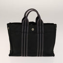 HERMES Fourre Tout Hand Bag Canvas 5Set Navy Black Red Auth ti3420-23
