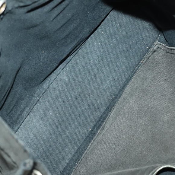 HERMES Fourre Tout Hand Bag Canvas 5Set Navy Black Red Auth ti3420