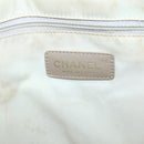 CHANEL New Travel Line Tote Bag Nylon Beige Gold CC Auth ti3423-17