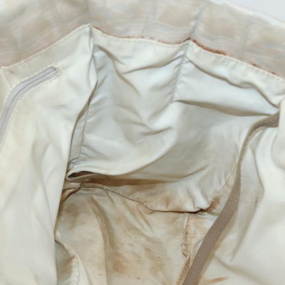 CHANEL New Travel Line Tote Bag Nylon Beige Gold CC Auth ti3423