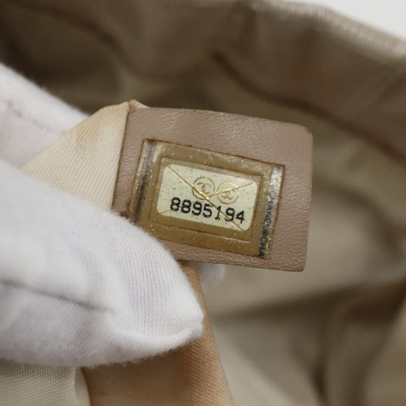 CHANEL New Travel Line Tote Bag Nylon Beige Gold CC Auth ti3423