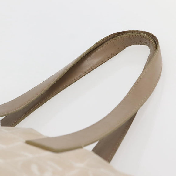 CHANEL New Travel Line Tote Bag Nylon Beige Gold CC Auth ti3423