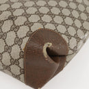 GUCCI GG Supreme Web Sherry Line Shoulder Bag PVC Beige Gold Auth ti3426-12