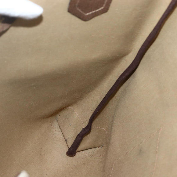 GUCCI GG Supreme Web Sherry Line Shoulder Bag PVC Beige Gold Auth ti3426