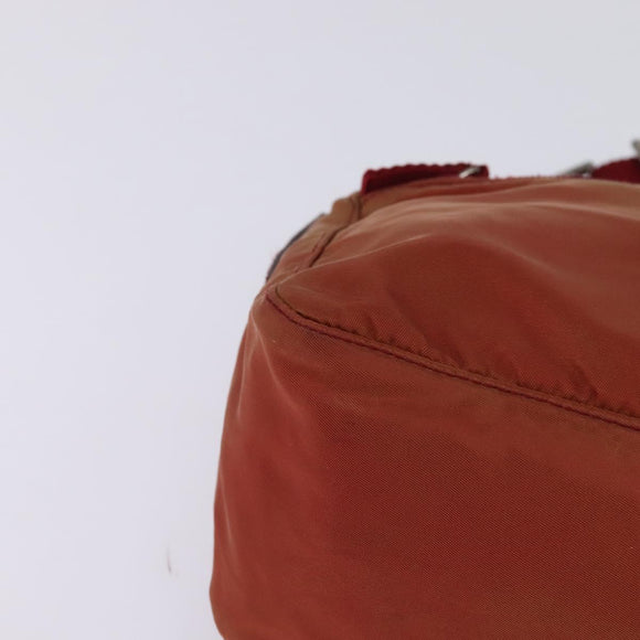 PRADA Shoulder Bag Nylon Red Silver Auth ti3429