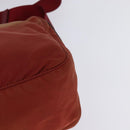 PRADA Shoulder Bag Nylon Red Silver Auth ti3429-13
