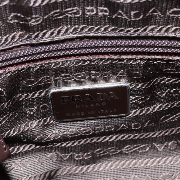 PRADA Shoulder Bag Nylon Red Silver Auth ti3429