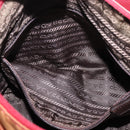 PRADA Shoulder Bag Nylon Red Silver Auth ti3429-19