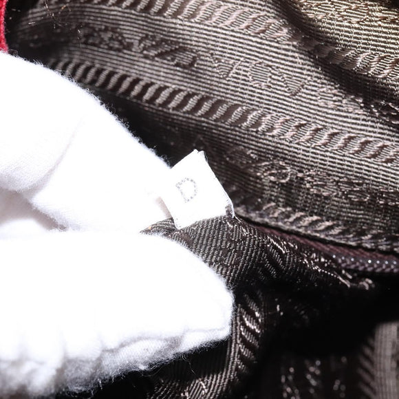 PRADA Shoulder Bag Nylon Red Silver Auth ti3429