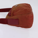 PRADA Shoulder Bag Nylon Red Silver Auth ti3429-4