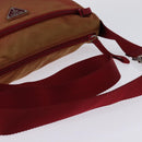 PRADA Shoulder Bag Nylon Red Silver Auth ti3429-7