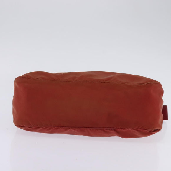PRADA Shoulder Bag Nylon Red Silver Auth ti3429