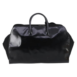 GUCCI Boston Bag Nylon Leather Black Silver 012 1553 0269 Auth ti3430 - 0