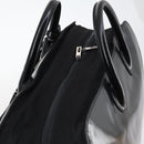 GUCCI Boston Bag Nylon Leather Black Silver 012 1553 0269 Auth ti3430-6