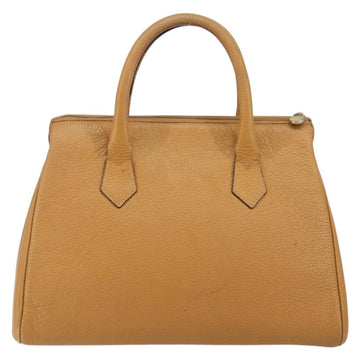 FENDI Hand Bag Leather Brown Gold Auth ti3431 - 0