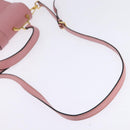 Miu Miu Madras Hand Bag Leather 2way Pink Gold Auth ti3432-9