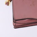Miu Miu Madras Hand Bag Leather 2way Pink Gold Auth ti3432-18