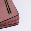 Miu Miu Madras Hand Bag Leather 2way Pink Gold Auth ti3432-19