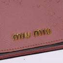 Miu Miu Madras Hand Bag Leather 2way Pink Gold Auth ti3432-20