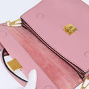 Miu Miu Madras Hand Bag Leather 2way Pink Gold Auth ti3432-22