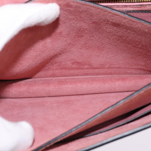 Miu Miu Madras Hand Bag Leather 2way Pink Gold Auth ti3432