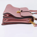 Miu Miu Madras Hand Bag Leather 2way Pink Gold Auth ti3432-5