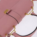 Miu Miu Madras Hand Bag Leather 2way Pink Gold Auth ti3432-7