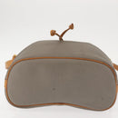 Christian Dior Shoulder Bag PVC Leather Gray Gold Auth ti3433-5