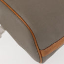 Christian Dior Shoulder Bag PVC Leather Gray Gold Auth ti3433-15