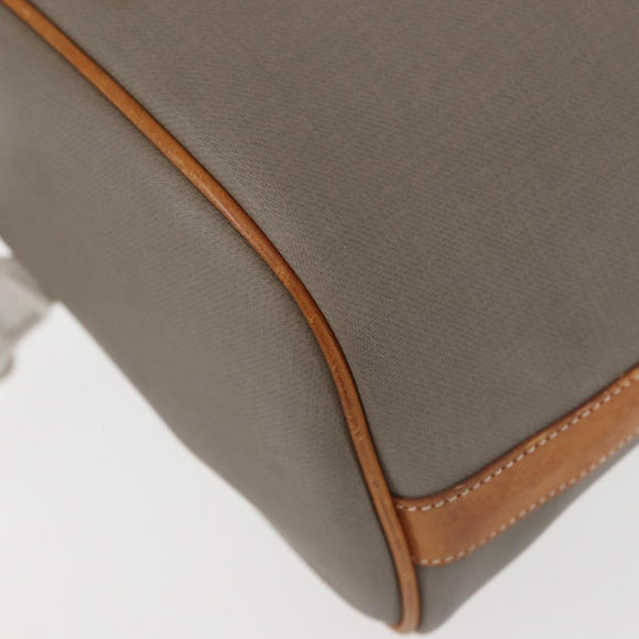 Christian Dior Shoulder Bag PVC Leather Gray Gold Auth ti3433