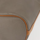 Christian Dior Shoulder Bag PVC Leather Gray Gold Auth ti3433-17