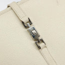 GUCCI Jackie Handtasche Leder Weiß Silber 002 1071 Auth ti3434-18