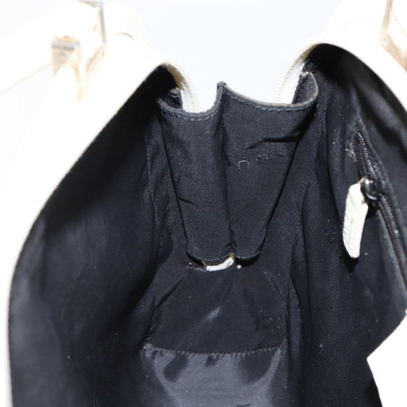 GUCCI Jackie Hand Bag Leather White Silver 002 1071 Auth ti3434