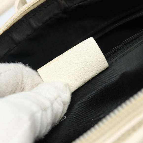 GUCCI Jackie Hand Bag Leather White Silver 002 1071 Auth ti3434