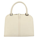 GUCCI Jackie Hand Bag Leather White Silver 002 1071 Auth ti3434-2