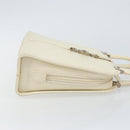 GUCCI Jackie Hand Bag Leather White Silver 002 1071 Auth ti3434-3