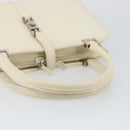 GUCCI Jackie Hand Bag Leather White Silver 002 1071 Auth ti3434-7