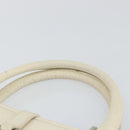 GUCCI Jackie Hand Bag Leather White Silver 002 1071 Auth ti3434-14