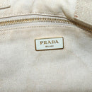 PRADA Canapa MM Hand Bag Canvas Pink Gold Auth ti3437-15