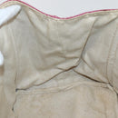 PRADA Canapa MM Hand Bag Canvas Pink Gold Auth ti3437-19