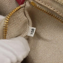 PRADA Canapa MM Hand Bag Canvas Pink Gold Auth ti3437-22