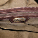 FENDI Zucca Canvas Hand Bag Brown Black gold Auth ti3440-18
