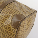 FENDI Zucchino Canvas Boston Bag Coated Canvas Beige Auth ti3442-16