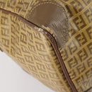 FENDI Zucchino Canvas Boston Bag Coated Canvas Beige Auth ti3442-9