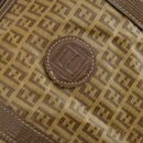 FENDI Zucchino Canvas Boston Bag Coated Canvas Beige Auth ti3442-17