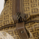 FENDI Zucchino Canvas Boston Bag Coated Canvas Beige Auth ti3442-10