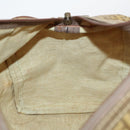 FENDI Zucchino Canvas Boston Bag Coated Canvas Beige Auth ti3442-18